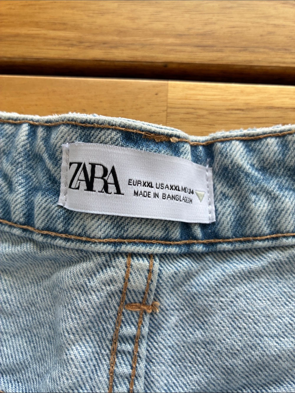 ZARA Skort Denim XXL Coastal Cowgirl Festival Staple Piece Cotton - Picture 2 of 6